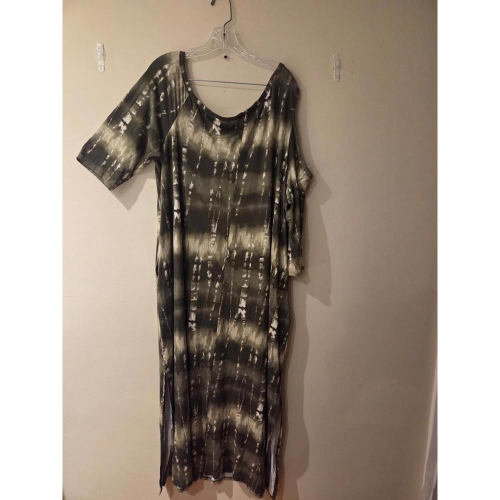 Cato Women's Green Tie Dye One Shoulder Maxi Dress 22/24
